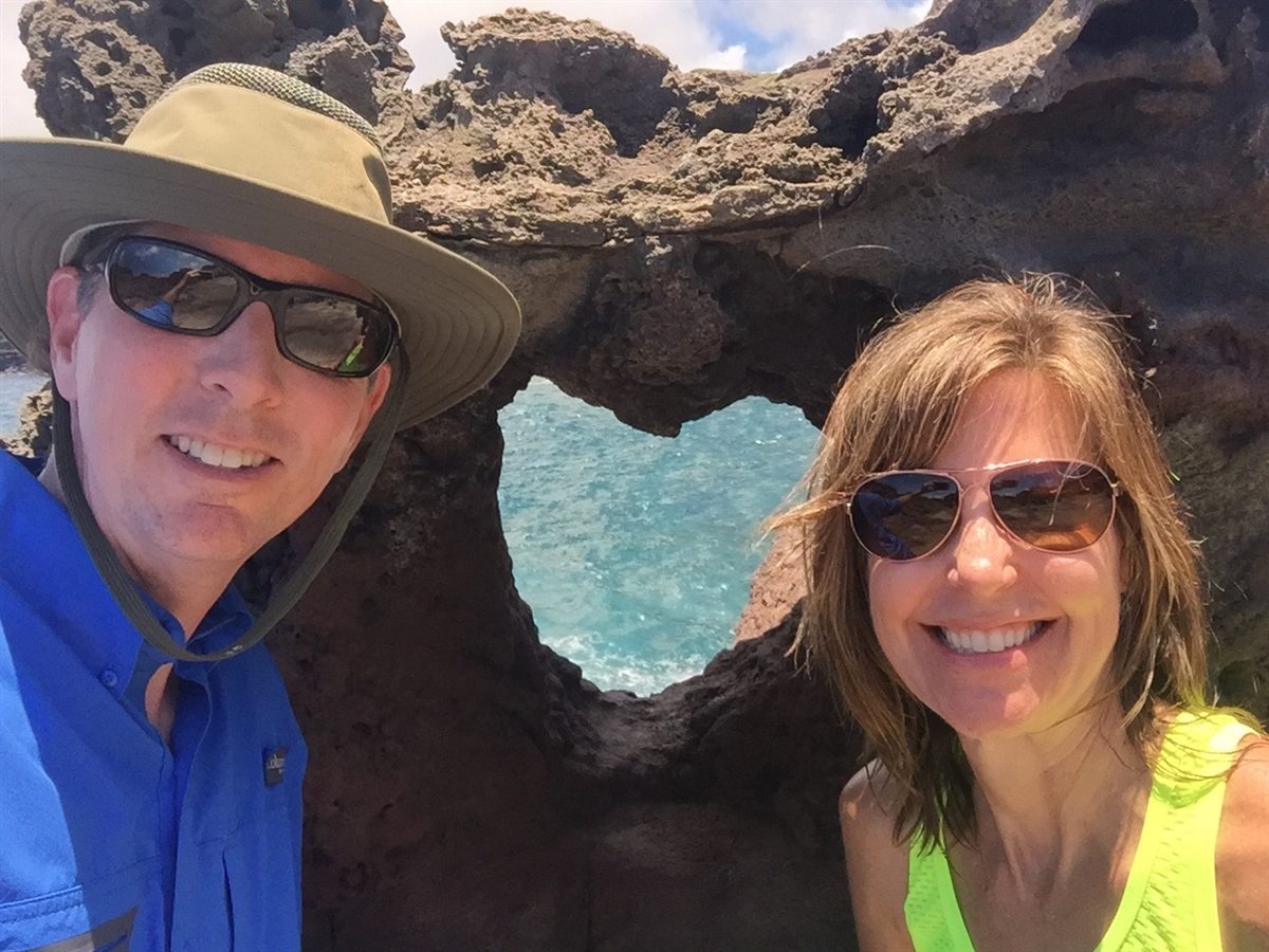 Drs. Lori and Chris King enjoying time together by the ocean